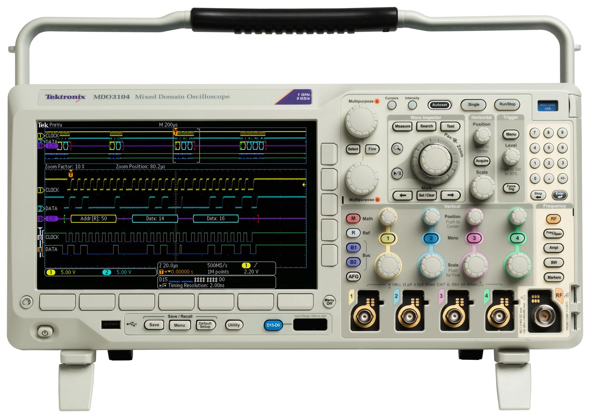 TEXIO オシレーター AG-203E Tektronix MSO24 2-BW-100 100 MHz, 4-Channel Mixed Signal