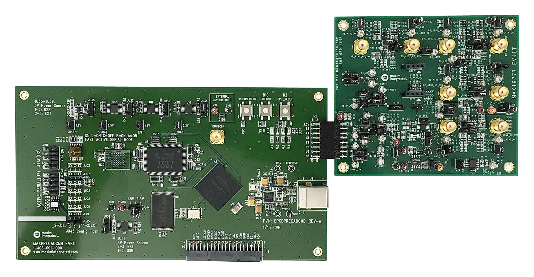 ANALOG DEVICES MAX19777EVSYS# Evaluation Board, MAX19777 ADC, 2-Channel,  12-Bit, 3MSPS, SPI