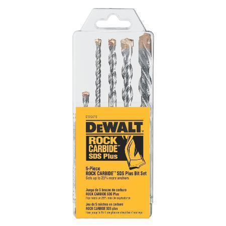 DW5470 - Dewalt - 5 Piece Rock Carbide Hammer Drill Bit Set