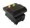 E-SWITCH 5511MBLKREDGRN.