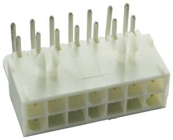 TE CONNECTIVITY - AMP 1-770973-0 Pin Header, Right Angle, Wire-to-Board, 4.14 mm, 2 Rows, 14 Contacts, Through Hole Right Angle