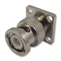 AMPHENOL RF B1551A1-NT3G-50 RF / Coaxial Connector, BNC Coaxial, Straight Flanged Plug, 50 ohm, Brass