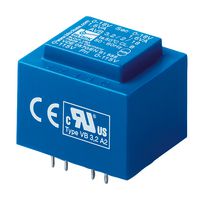 BLOCK AVB1.0/2/6 PCB Transformer, Class II, Encapsulated Safety Isolating, 2 x 115V, 2 x 6V, 1 VA, 50Hz / 60Hz