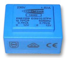 CLAIRTRONIC 14023 Transformer, PCB 0.5VA 2x15V