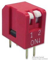 MULTICOMP PRO MCNDP-02V DIP / SIP Switch, 2 Circuits, Piano Key, Through Hole, SPST-NO, 24 V, 25 mA