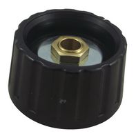MENTOR 334.61 Knob, Round Shaft, 6 mm, Plastic, Round with Indicator Line, 36 mm