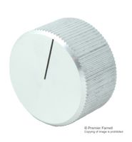 MENTOR 539.611 Knob, Round Shaft, 6 mm, Aluminium, Round Knurled with Indicator Line, 35 mm