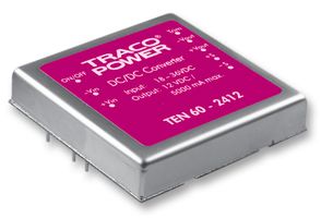 TRACO POWER TEN 60-2411 Isolated Through Hole DC/DC Converter, ITE, DIP, 2:1, 60 W, 1 Output, 5 V