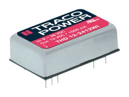 TRACO POWER THD 12-2423WI Isolated Through Hole DC/DC Converter, ITE, DIP, 4:1, 12 W, 2 Output, 15 V