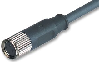 HIRSCHMANN E08-CA3A1A-FL0200C1-XA500-AC LEAD, SENSOR, M8, 3WAY, 2M