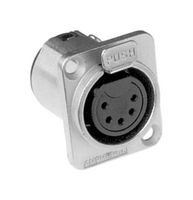 AMPHENOL AUDIO AC5FDZ XLR Connector, 5 Contacts, Socket, Panel Mount, Silver Plated Contacts, Metal Body, AC