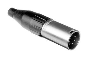 AMPHENOL AUDIO AC5M XLR Connector, 5 Contacts, Plug, Cable Mount, Silver Plated Contacts, Metal Body, AC