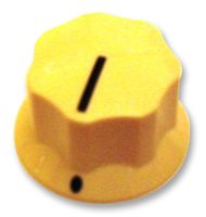 MULTICOMP CF-W3-91-S(6.4)W6 Knob, Round Shaft, 6.4 mm, Plastic, Round with Indicator Line, 19 mm