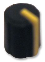 MULTICOMP CR-R3A-2C6-T18 Knob, Round Shaft, 6 mm, Plastic, Round with Indicator Line, 12 mm