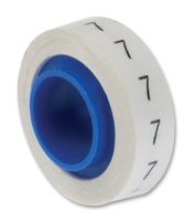 PANDUIT PMDR-7 Wire Marker, Numbered Tape, Pre Printed, 7, PET (Polyester), Black, White