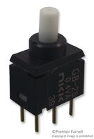 NKK SWITCHES GB-25AP Pushbutton Switch, GB Series, DPDT, On-(On), Plunger, White