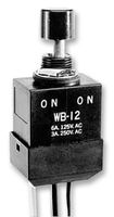 NKK SWITCHES WB12L Pushbutton Switch, WB Series, 12.5 mm, SPDT, On-On, Plunger