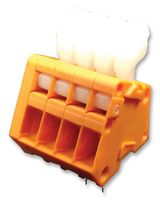 WAGO 233-502. Wire-To-Board Terminal Block, 2.54 mm, 2 Ways, 28 AWG, 20 AWG, 0.5 mm², Push In