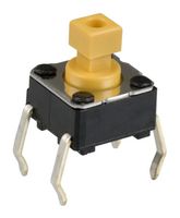 OMRON ELECTRONIC COMPONENTS B3F1052 Tactile Switch, B3D Series, Top Actuated, Through Hole, Plunger for Cap, 150 gf, 50mA at 24VDC