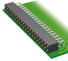 SAMTEC IPT1-105-01-L-D-RA Pin Header, Board-to-Board, 2.54 mm, 2 Rows, 10 Contacts, Through Hole Right Angle, IPT1