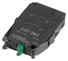 SCHNEIDER ELECTRIC ZBE203 Contact Block, 2NO, 6 A, 600 V, 2 Pole, Screw Clamp