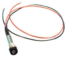 OXLEY OXL/MIL50/12AC/FL30/ALGAAS RED LED Panel Mount Indicator, Red, 12 VAC, 5 mm, 15 mA, 900 mcd, IP67