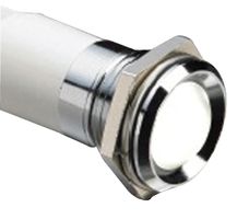 CML INNOVATIVE TECHNOLOGIES 195M025A Multicolour Panel Indicators, Chrome Plated Bezel, Green, Red, Blue, Cool White, 22 mm