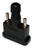 NORCOMP 967-009-010R011 D Sub Backshell, IP67, ARMOR 967 Series, DE, 180°, ABS (Acrylonitrile Butadiene Styrene) Body