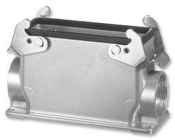 AMPHENOL SINE/TUCHEL C146 10N024 600 1 Heavy Duty Connector, M25 Dual Side Entry, Low Profile, Base, Panel Mount, Zinc Alloy Body, 2 Lever