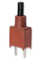 C&K COMPONENTS EP11SD1CQE Pushbutton Switch, EP Series, SPST, Off-(On), Plunger, Black