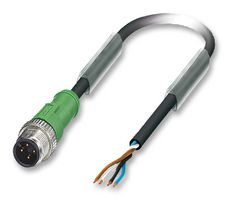 PHOENIX CONTACT 1668069 Sensor Cable, PUR, M12 Plug, Free End, 4 Positions, 5 m, 16.4 ft