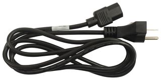 VOLEX 17566 Mains Power Cord, NEMA 6-15P to IEC 60320 C13, 2.007 m, 10 A, 250 VAC, Black