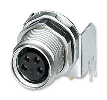PHOENIX CONTACT 1456158 Sensor Connector, M8, Female, 4 Positions, PCB Socket, Right Angle Panel Mount
