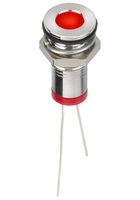 APEM Q8F6BXXR02E LED Panel Mount Indicator, Red, 2 VDC, 8 mm, 20 mA, 12 mcd, IP67
