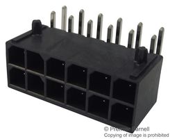 MOLEX 76825-0012 Pin Header, Power, Wire-to-Board, 5.7 mm, 2 Rows, 12 Contacts, Through Hole Right Angle