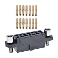 HARWIN M80-4811005 Rectangular Connector, Hex Jackscrews, Datamate J-Tek M80, 10 Contacts, Receptacle, 2 mm, Crimp