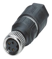 PHOENIX CONTACT 1441079 Sensor Connector, IP67, M8, Female, 4 Positions, IDC / IDT Socket, Straight Cable Mount