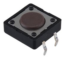 MULTICOMP PRO MC32872 Tactile Switch, MCDTS-2, Top Actuated, Through Hole, Round Button, 160 gf, 50mA at 12VDC