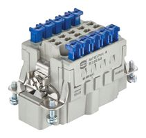HARTING 09330102648 Heavy Duty Connector, 1 Ground Contact, Han ES Press, Insert, 10 Contacts, 10B, Plug