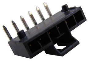 MOLEX 105313-1206 Pin Header, Right Angle, Wire-to-Board, 2.5 mm, 1 Rows, 6 Contacts, Through Hole Right Angle