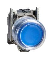 SCHNEIDER ELECTRIC XB4BP42 Industrial Pushbutton Switch, Harmony XB4 Series, 22.5 mm, SPST-NC, Momentary, Round, Red