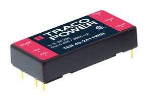 TRACO POWER TEN 40-1222N Isolated Through Hole DC/DC Converter, ITE, DIP, 2:1, 40 W, 2 Output, 12 V