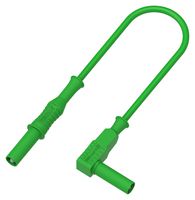 MULTICOMP PRO 76-1416 Banana Test Lead, 4mm Banana Plug, Shrouded, 4mm Right Angle Banana Plug, Shrouded, 5 ft, 1.5 m