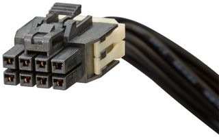 MOLEX 45130-0810 Cable Assembly, Nano-Fit Receptacle to Nano-Fit Receptacle, 8 Ways, 2.5 mm, 2 Row, 1 m, 3.3 ft