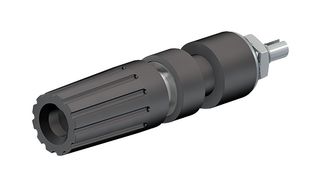 STAUBLI 23.0330-21 Binding Post, PK4-T Series, 35 A, 30 VAC, Nickel Plated Contacts, Panel Mount, Black
