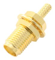 MULTICOMP PRO MC001915 RF / Coaxial Connector, SMA Coaxial, Straight Bulkhead Jack, Crimp, 50 ohm, Beryllium Copper