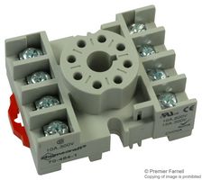 SCHNEIDER ELECTRIC/LEGACY RELAY 70-464-1 Relay Socket, DIN Rail, Panel, Screw, 8 Pins, 15 A, 300 V
