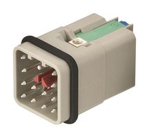 HARTING 09120123004 Heavy Duty Connector, Han Q, Insert, 12 Contacts, 3A, Plug, Crimp Pin
