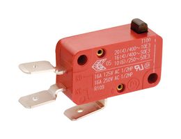 MARQUARDT 01005.2801-01 Microswitch, Miniature, Pin Plunger, SPST-NO, Quick Connect, 10 A