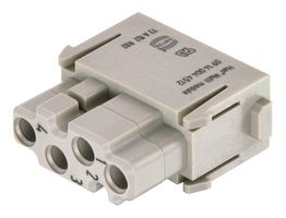 HARTING 09140044513 Heavy Duty Connector, Han-Modular, Module, 4 Contacts, Receptacle
